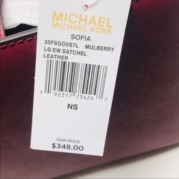 Michael Kors Sofia Satchel in Mulberry - Picture 6 of 8